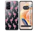 Funda Silicona Transparente compatible con Xiaomi Redmi Note 12 Pro 4G diseño Flamenco Dibujos