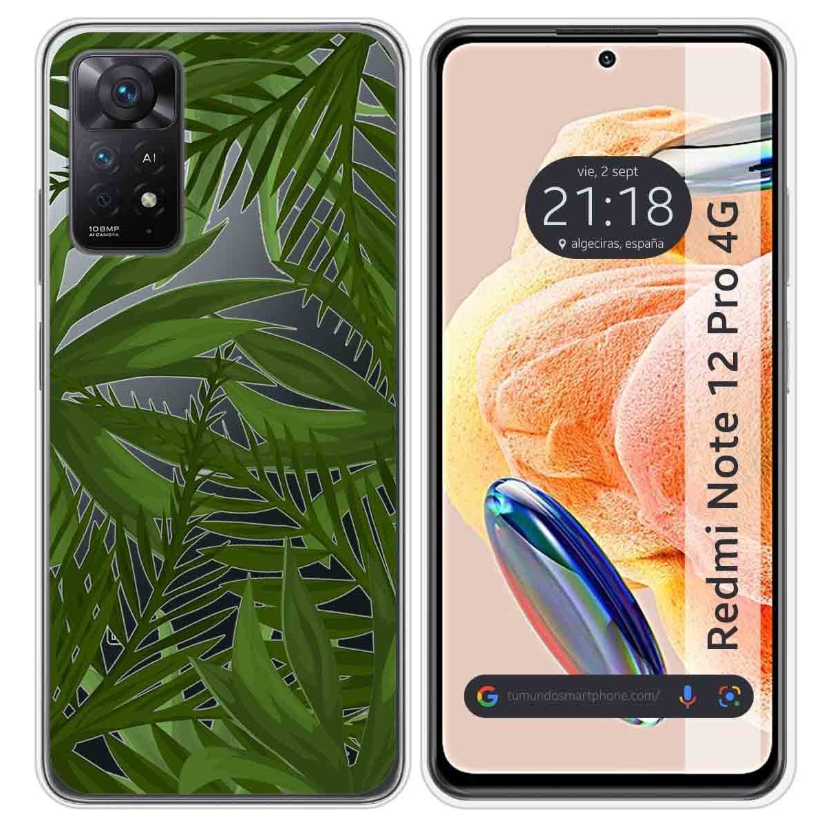 Funda Silicona Transparente compatible con Xiaomi Redmi Note 12 Pro 4G diseño Jungla Dibujos