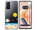 Funda Silicona Transparente compatible con Xiaomi Redmi Note 12 Pro 4G diseño Playa Dibujos