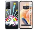 Funda Silicona Transparente compatible con Xiaomi Redmi Note 12 Pro 4G diseño Unicornio Dibujos