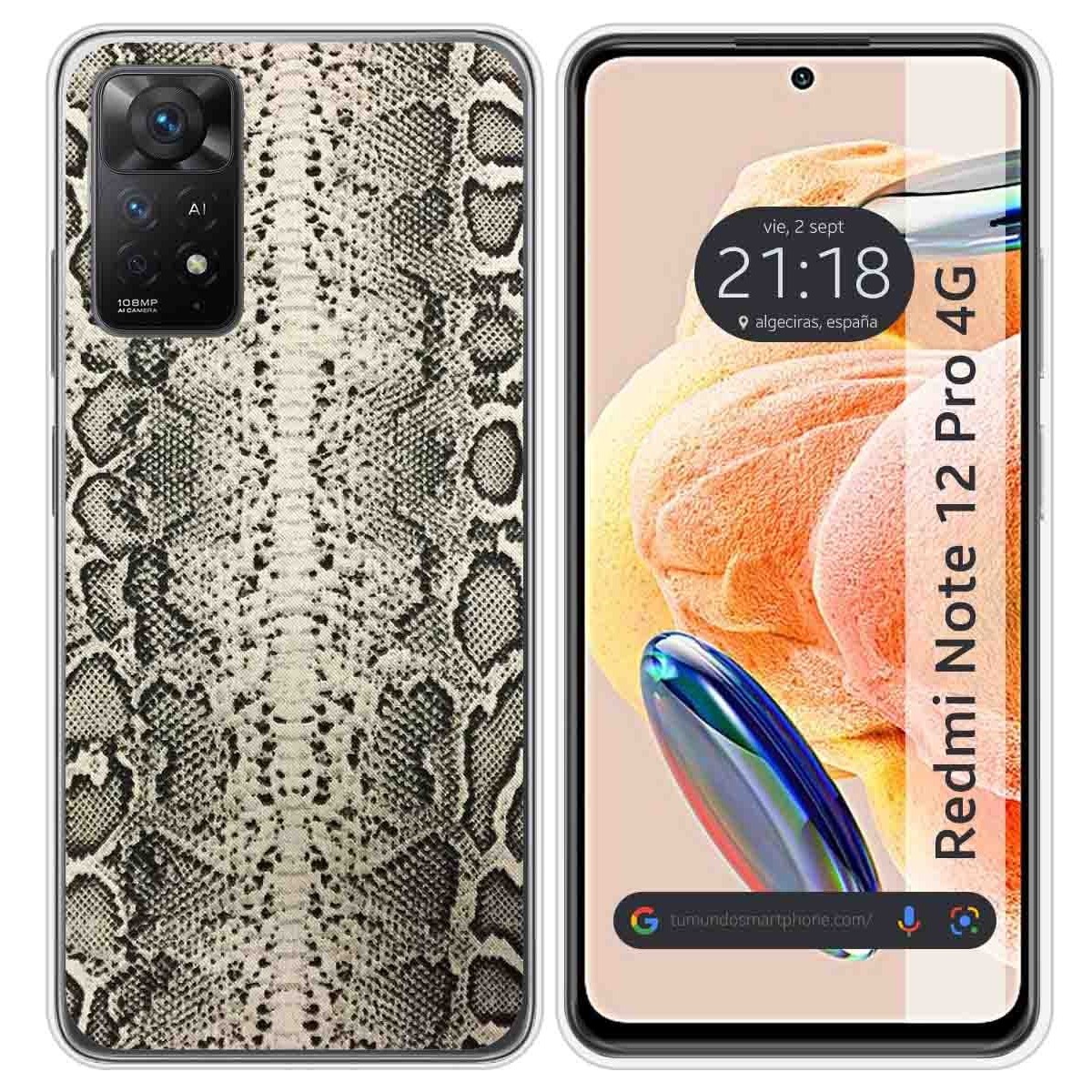 Funda Silicona compatible con Xiaomi Redmi Note 12 Pro 4G diseño Animal 01 Dibujos