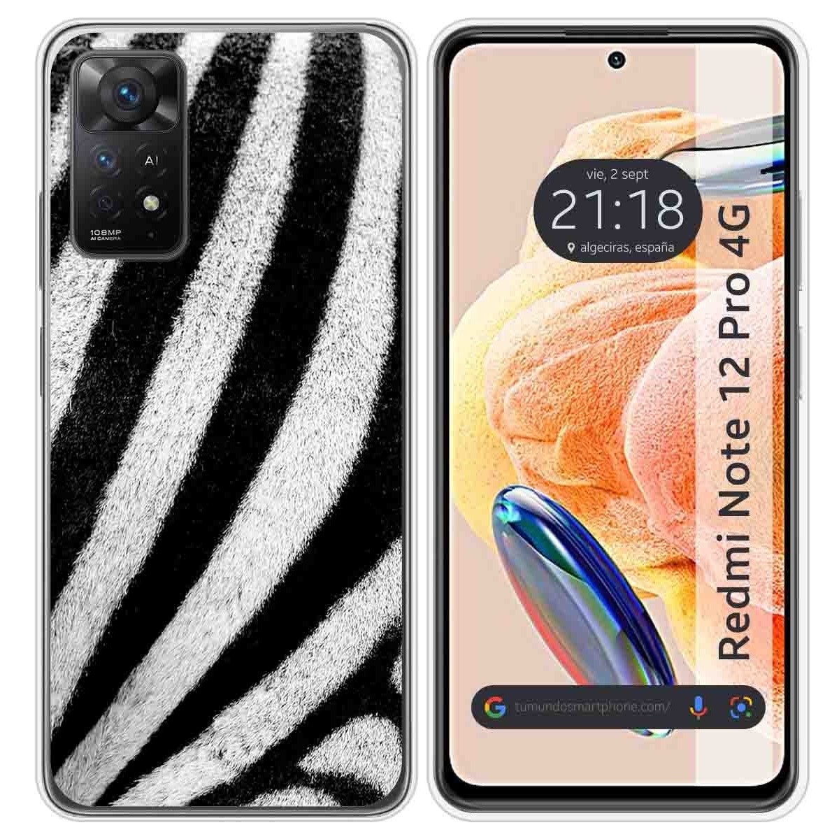 Funda Silicona compatible con Xiaomi Redmi Note 12 Pro 4G diseño Animal 02 Dibujos