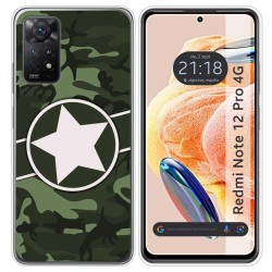 Funda Silicona compatible con Xiaomi Redmi Note 12 Pro 4G diseño Camuflaje 01 Dibujos