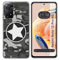 Funda Silicona compatible con Xiaomi Redmi Note 12 Pro 4G diseño Camuflaje 02 Dibujos