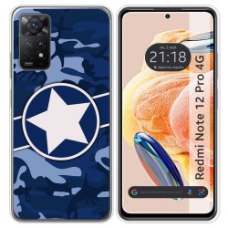 Funda Silicona compatible con Xiaomi Redmi Note 12 Pro 4G diseño Camuflaje 03 Dibujos