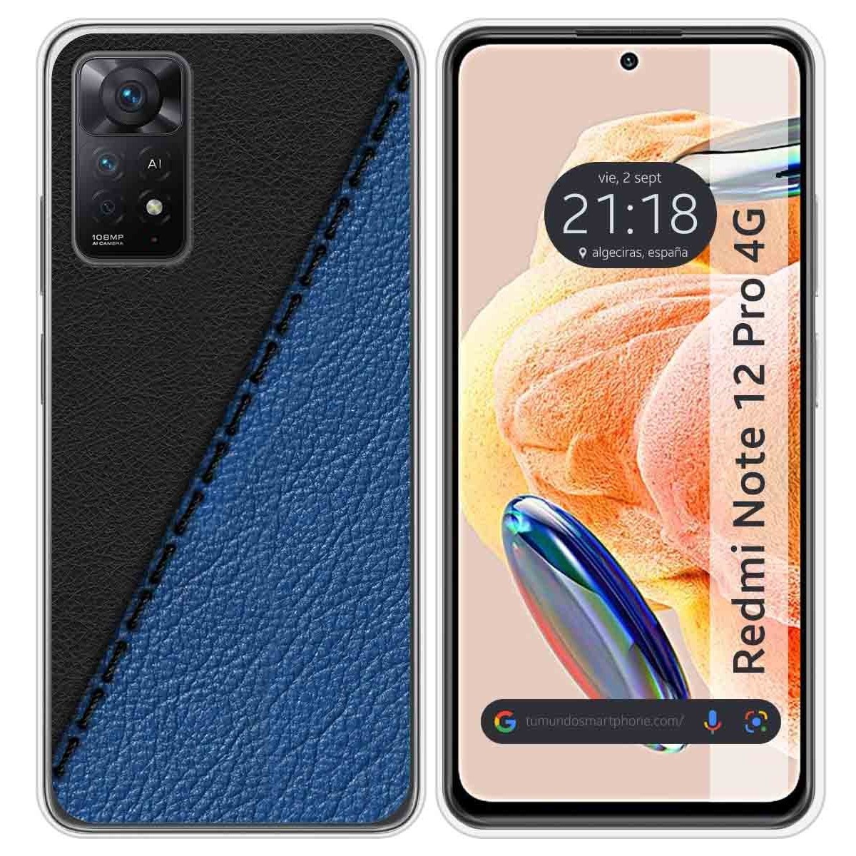 Funda Silicona compatible con Xiaomi Redmi Note 12 Pro 4G diseño Cuero 02 Dibujos