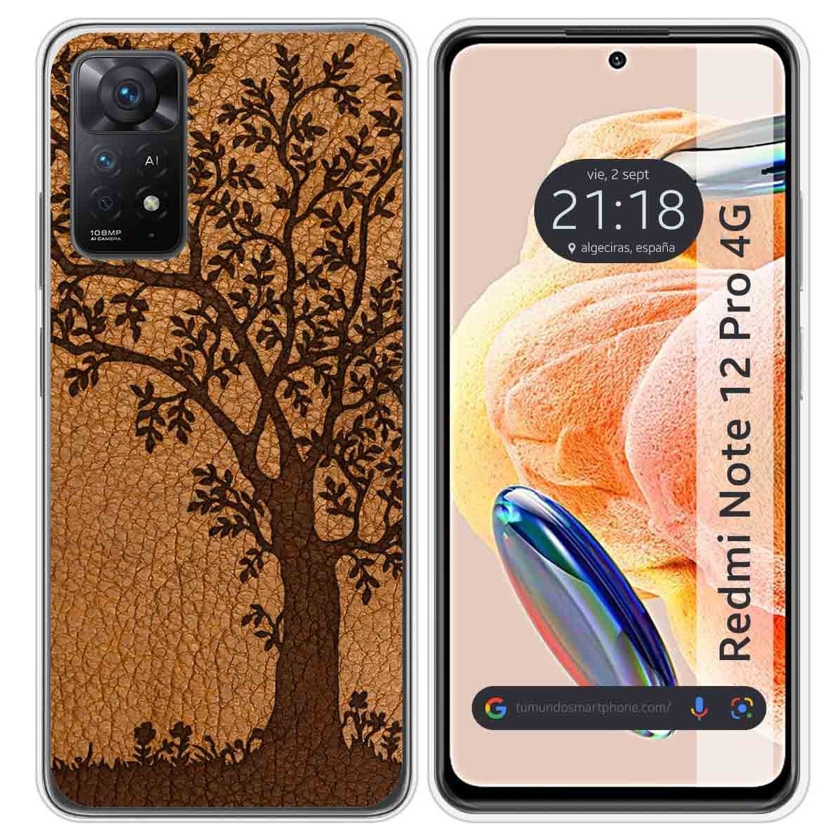 Funda Silicona compatible con Xiaomi Redmi Note 12 Pro 4G diseño Cuero 03 Dibujos