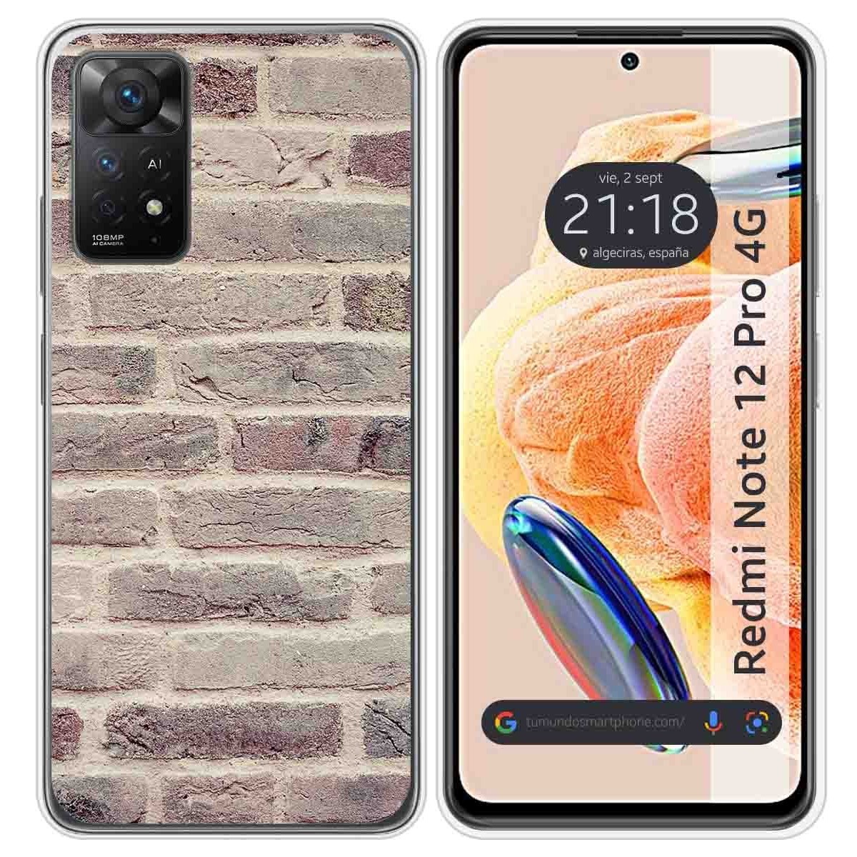 Funda Silicona compatible con Xiaomi Redmi Note 12 Pro 4G diseño Ladrillo 01 Dibujos
