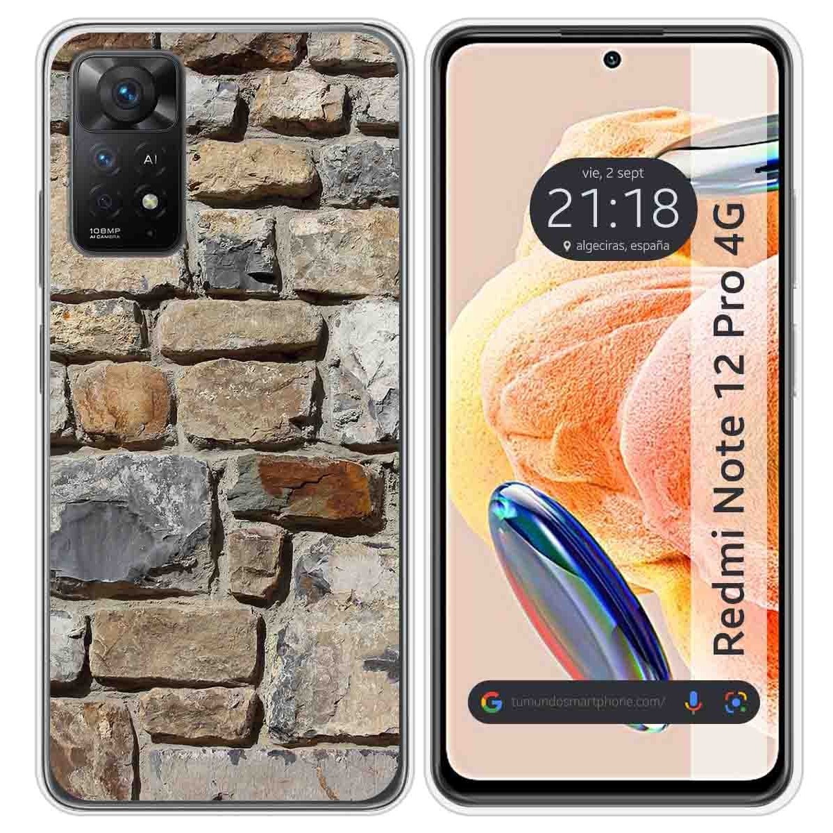 Funda Silicona compatible con Xiaomi Redmi Note 12 Pro 4G diseño Ladrillo 03 Dibujos