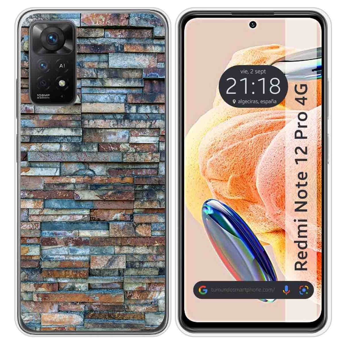 Funda Silicona compatible con Xiaomi Redmi Note 12 Pro 4G diseño Ladrillo 05 Dibujos