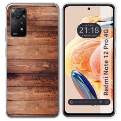 Funda Silicona compatible con Xiaomi Redmi Note 12 Pro 4G diseño Madera 02 Dibujos