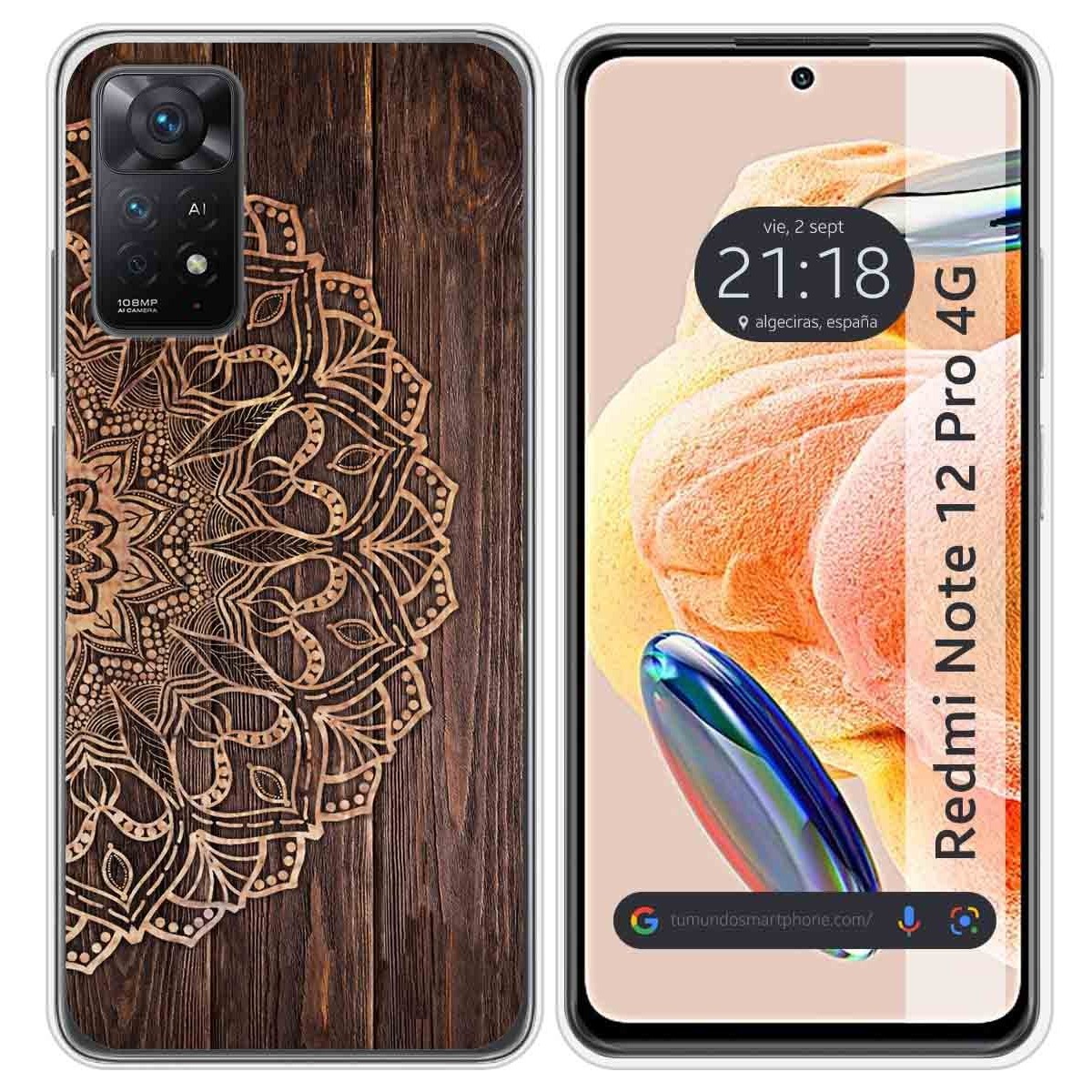 Funda Silicona compatible con Xiaomi Redmi Note 12 Pro 4G diseño Madera 06 Dibujos
