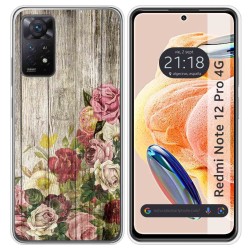 Funda Silicona compatible con Xiaomi Redmi Note 12 Pro 4G diseño Madera 08 Dibujos
