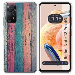Funda Silicona compatible con Xiaomi Redmi Note 12 Pro 4G diseño Madera 10 Dibujos