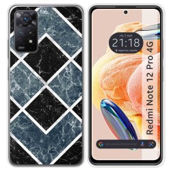 Funda Silicona compatible con Xiaomi Redmi Note 12 Pro 4G diseño Mármol 06 Dibujos