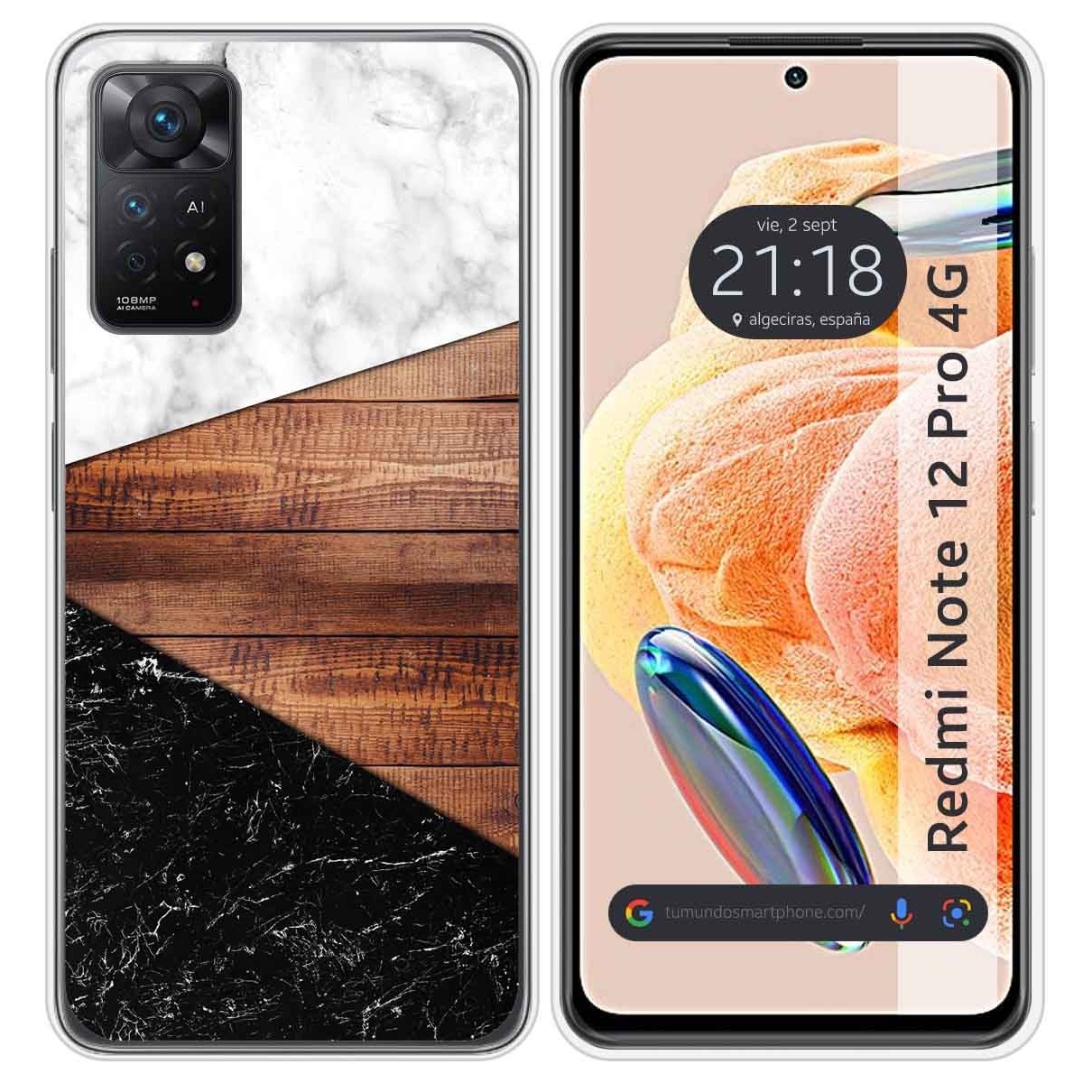 Funda Silicona compatible con Xiaomi Redmi Note 12 Pro 4G diseño Mármol 11 Dibujos