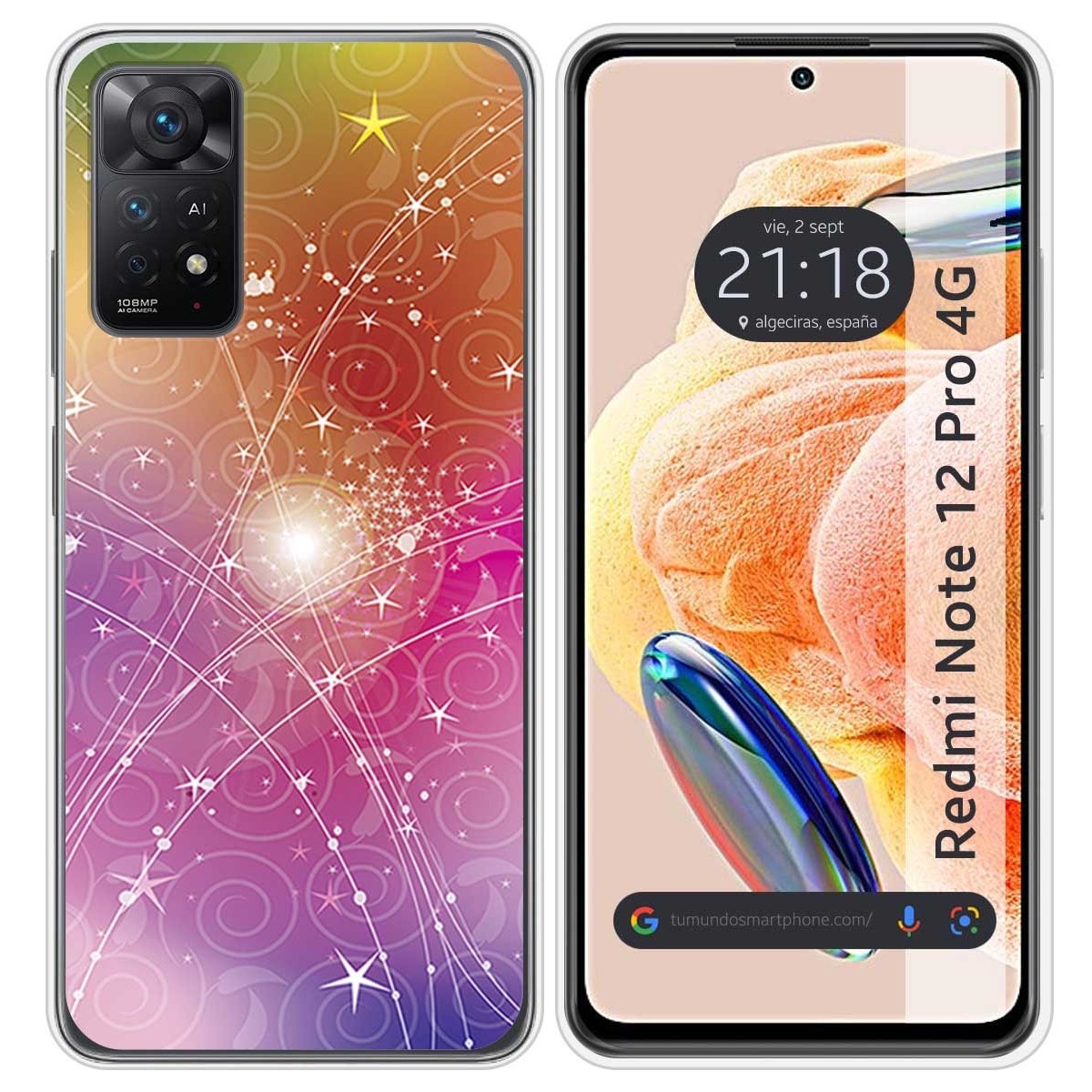 Funda Silicona compatible con Xiaomi Redmi Note 12 Pro 4G diseño Abstracto Dibujos