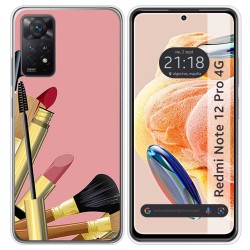 Funda Silicona compatible con Xiaomi Redmi Note 12 Pro 4G diseño Brochas Dibujos