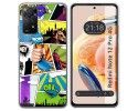 Funda Silicona compatible con Xiaomi Redmi Note 12 Pro 4G diseño Comic Dibujos