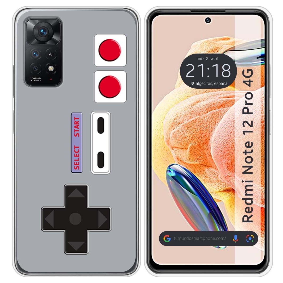 Funda Silicona compatible con Xiaomi Redmi Note 12 Pro 4G diseño Consola Dibujos