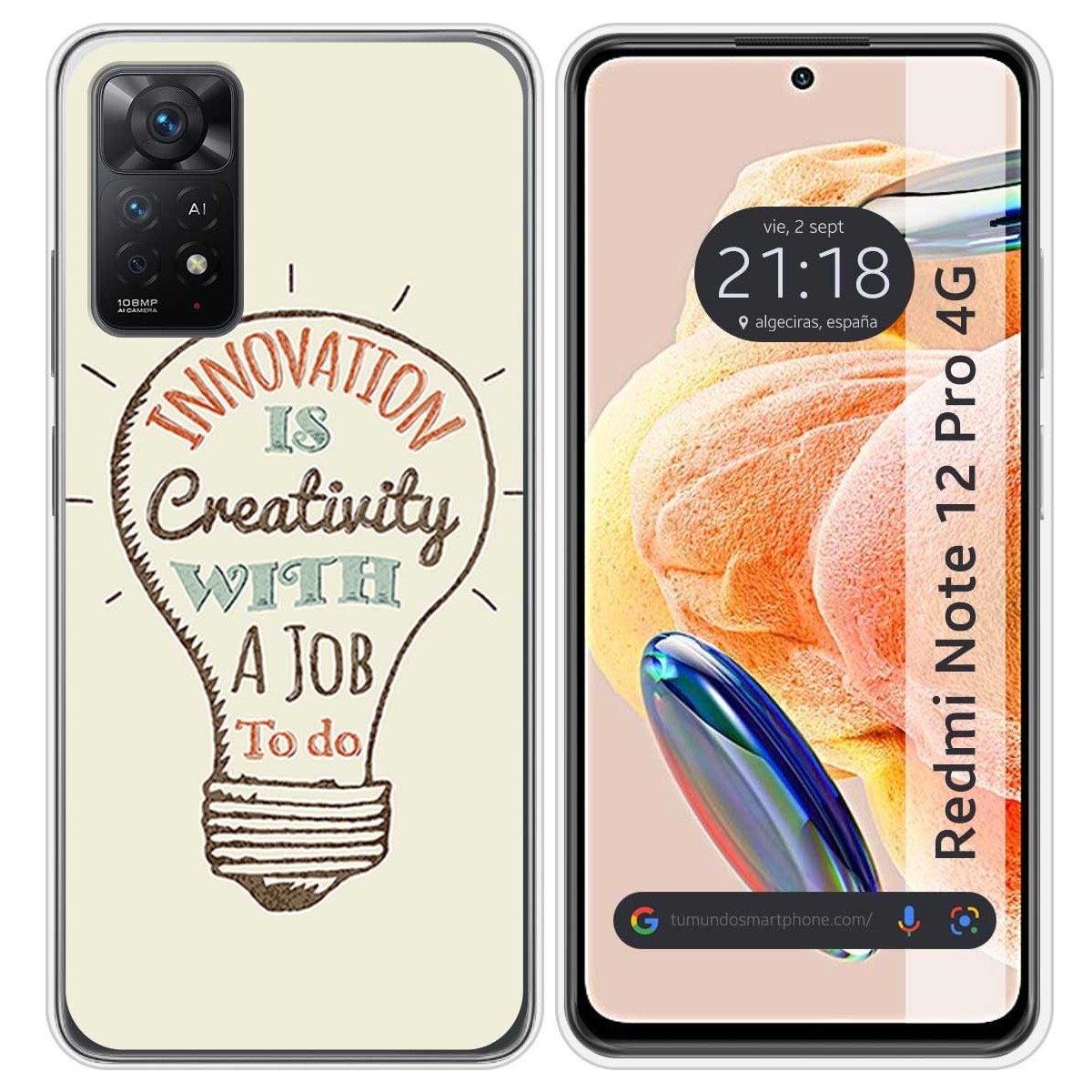 Funda Silicona compatible con Xiaomi Redmi Note 12 Pro 4G diseño Creativity Dibujos