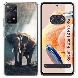 Funda Silicona compatible con Xiaomi Redmi Note 12 Pro 4G diseño Elefante Dibujos