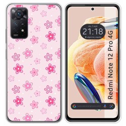 Funda Silicona compatible con Xiaomi Redmi Note 12 Pro 4G diseño Flores Dibujos