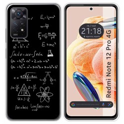 Funda Silicona compatible con Xiaomi Redmi Note 12 Pro 4G diseño Formulas Dibujos
