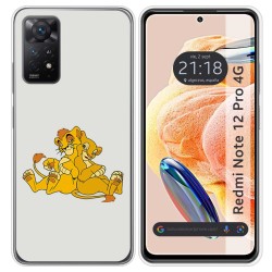 Funda Silicona compatible con Xiaomi Redmi Note 12 Pro 4G diseño Leones Dibujos