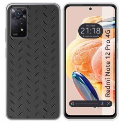 Funda Silicona compatible con Xiaomi Redmi Note 12 Pro 4G diseño Metal Dibujos