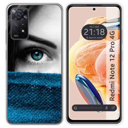 Funda Silicona compatible con Xiaomi Redmi Note 12 Pro 4G diseño Ojo Dibujos