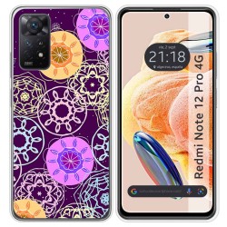 Funda Silicona compatible con Xiaomi Redmi Note 12 Pro 4G diseño Radial Dibujos