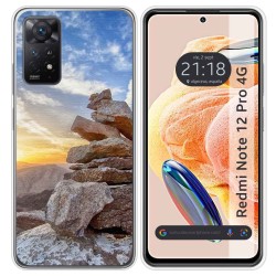 Funda Silicona compatible con Xiaomi Redmi Note 12 Pro 4G diseño Sunset Dibujos