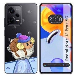 Funda Silicona Transparente compatible con Xiaomi Redmi Note 12 Pro+ Plus 5G diseño Cabra Dibujos