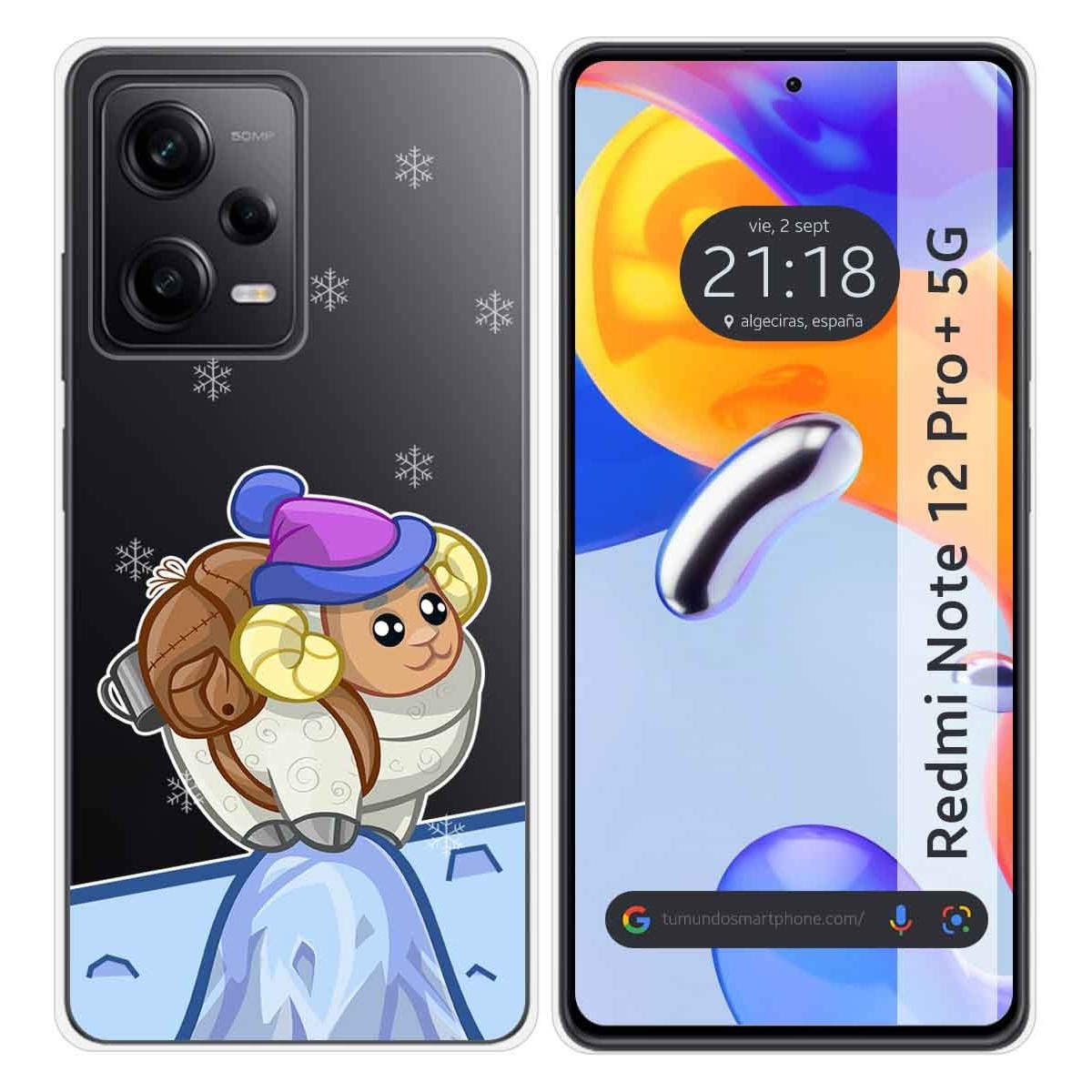 Funda Silicona Transparente compatible con Xiaomi Redmi Note 12 Pro+ Plus 5G diseño Cabra Dibujos