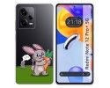 Funda Silicona Transparente compatible con Xiaomi Redmi Note 12 Pro+ Plus 5G diseño Conejo Dibujos