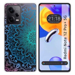 Funda Silicona Transparente compatible con Xiaomi Redmi Note 12 Pro+ Plus 5G diseño Mandala Dibujos