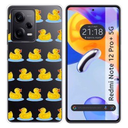 Funda Silicona Transparente compatible con Xiaomi Redmi Note 12 Pro+ Plus 5G diseño Pato Dibujos