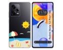 Funda Silicona Transparente compatible con Xiaomi Redmi Note 12 Pro+ Plus 5G diseño Playa Dibujos