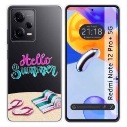 Funda Silicona Transparente compatible con Xiaomi Redmi Note 12 Pro+ Plus 5G diseño Summer Dibujos