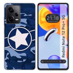 Funda Silicona compatible con Xiaomi Redmi Note 12 Pro+ Plus 5G diseño Camuflaje 03 Dibujos