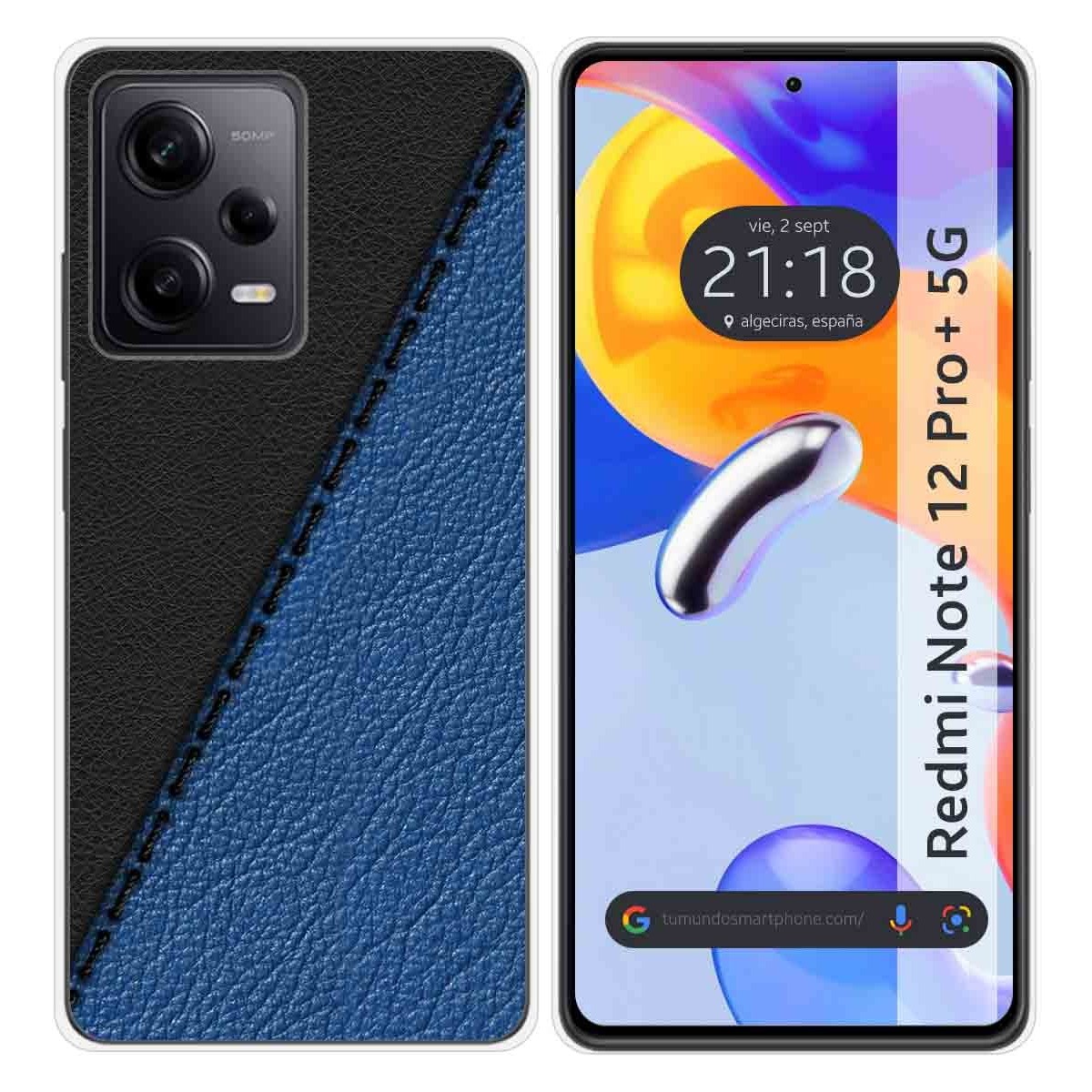 Funda Silicona compatible con Xiaomi Redmi Note 12 Pro+ Plus 5G diseño Cuero 02 Dibujos