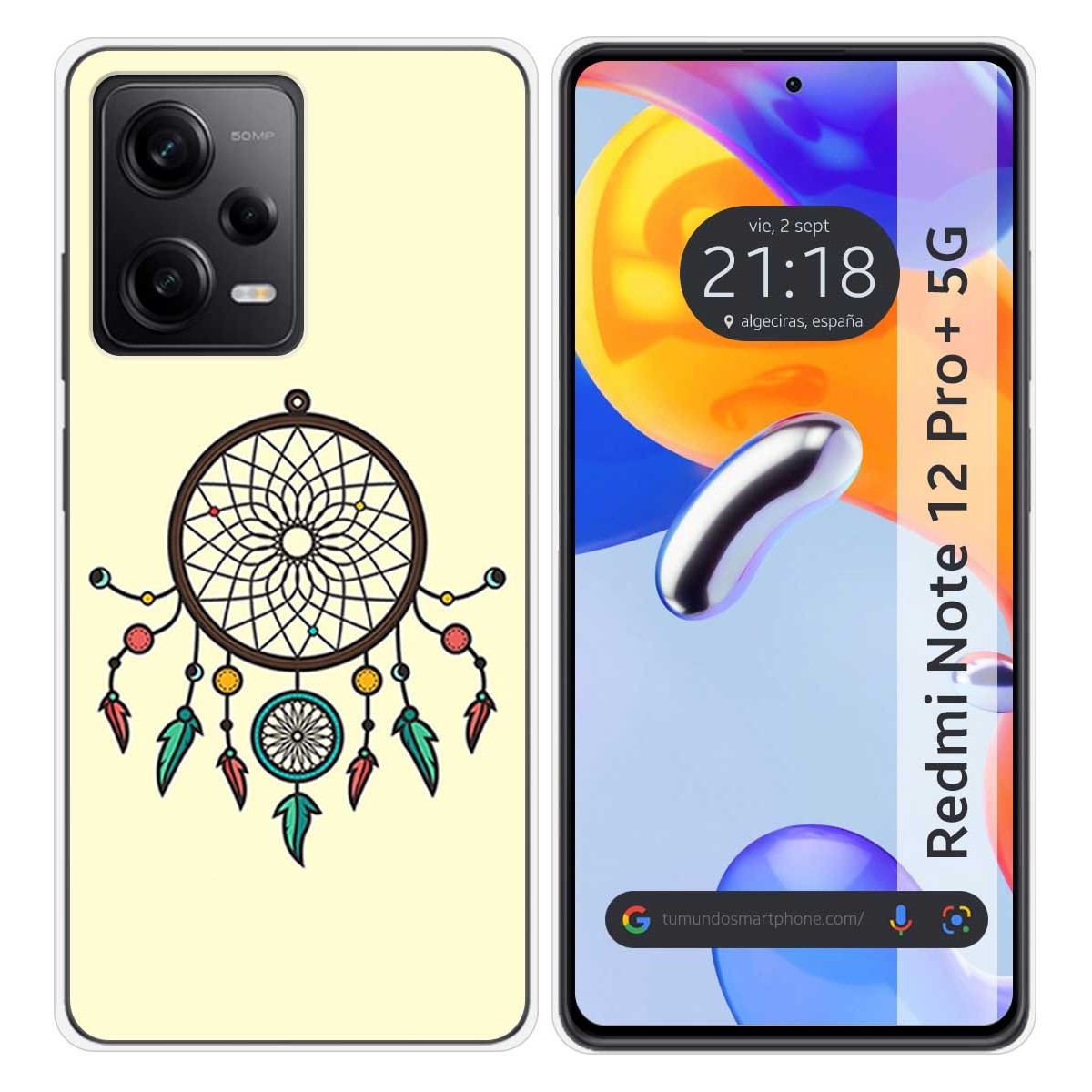 Funda Silicona compatible con Xiaomi Redmi Note 12 Pro+ Plus 5G diseño Atrapasueños Dibujos