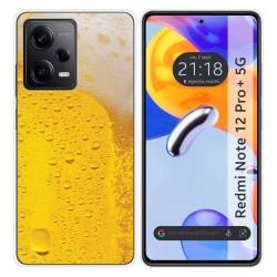 Funda Silicona compatible con Xiaomi Redmi Note 12 Pro+ Plus 5G diseño Cerveza Dibujos