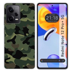 Funda Silicona compatible con Xiaomi Redmi Note 12 Pro+ Plus 5G diseño Camuflaje Dibujos