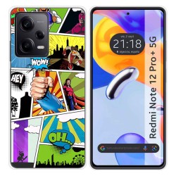 Funda Silicona compatible con Xiaomi Redmi Note 12 Pro+ Plus 5G diseño Comic Dibujos