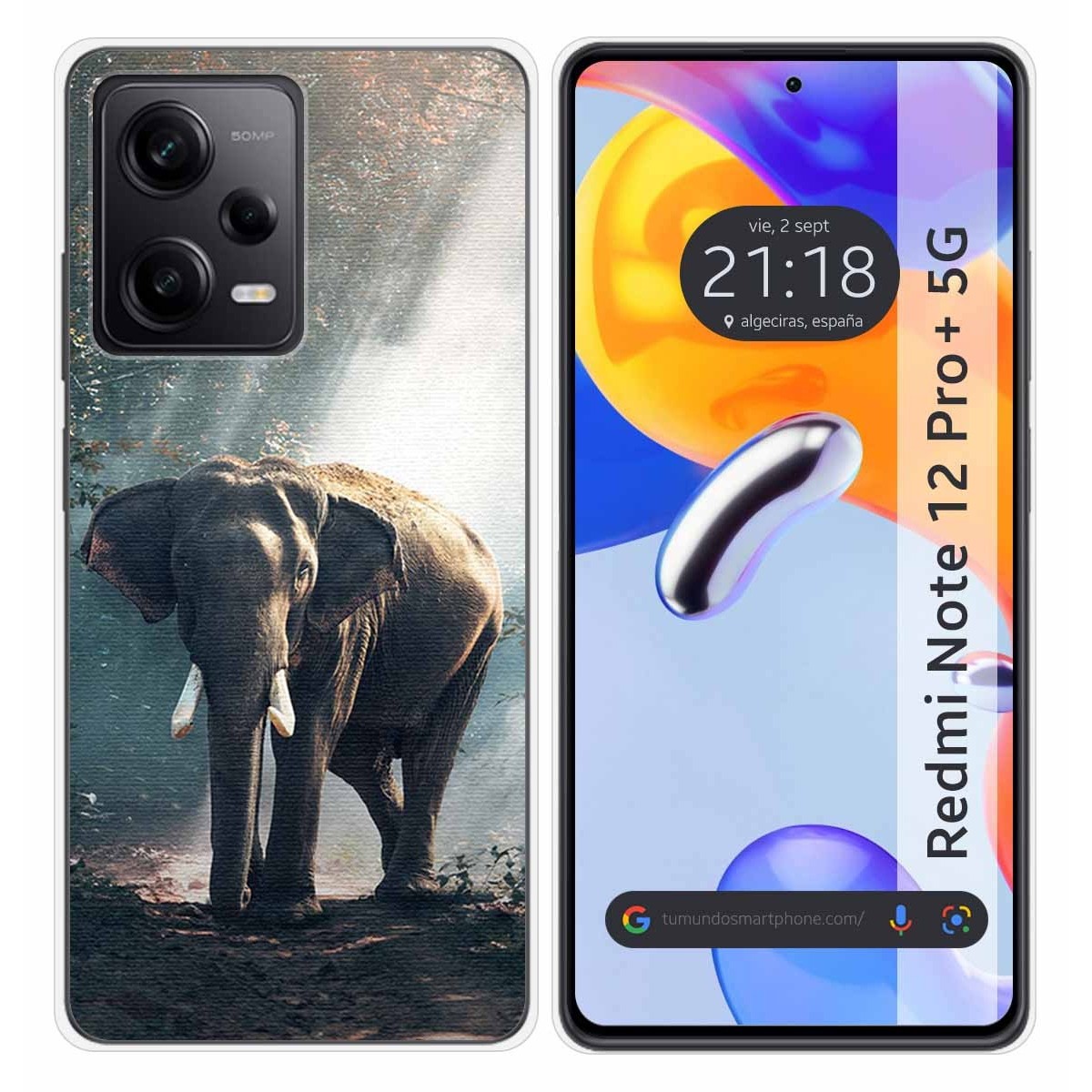 Funda Silicona compatible con Xiaomi Redmi Note 12 Pro+ Plus 5G diseño Elefante Dibujos