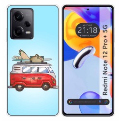 Funda Silicona compatible con Xiaomi Redmi Note 12 Pro+ Plus 5G diseño Furgoneta Dibujos