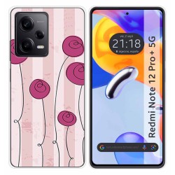 Funda Silicona compatible con Xiaomi Redmi Note 12 Pro+ Plus 5G diseño Flores Vintage Dibujos