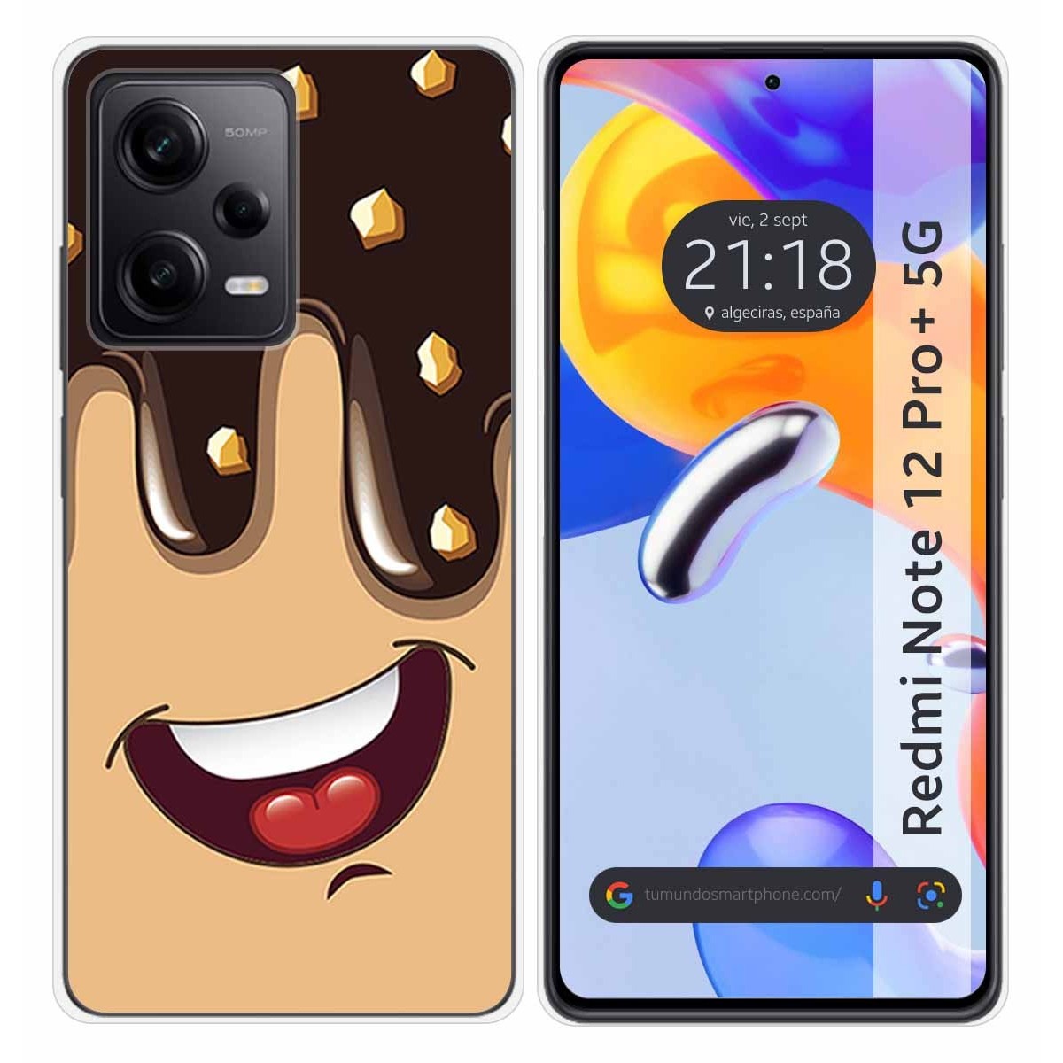 Funda Silicona compatible con Xiaomi Redmi Note 12 Pro+ Plus 5G diseño Helado Chocolate Dibujos